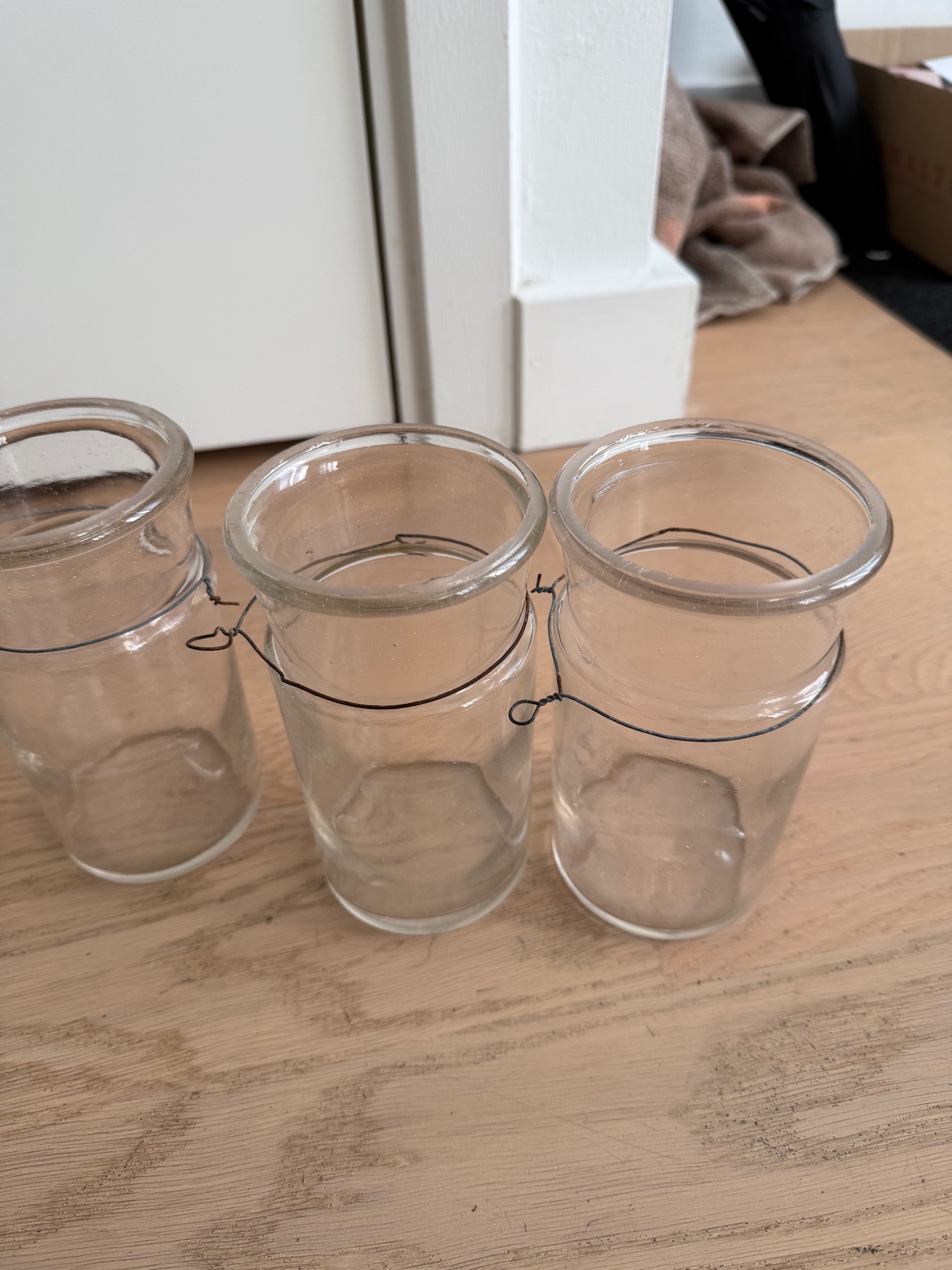 5x Authentiek Pastis Glazen/flessen Met Ijzerdraad Eromheen image 4