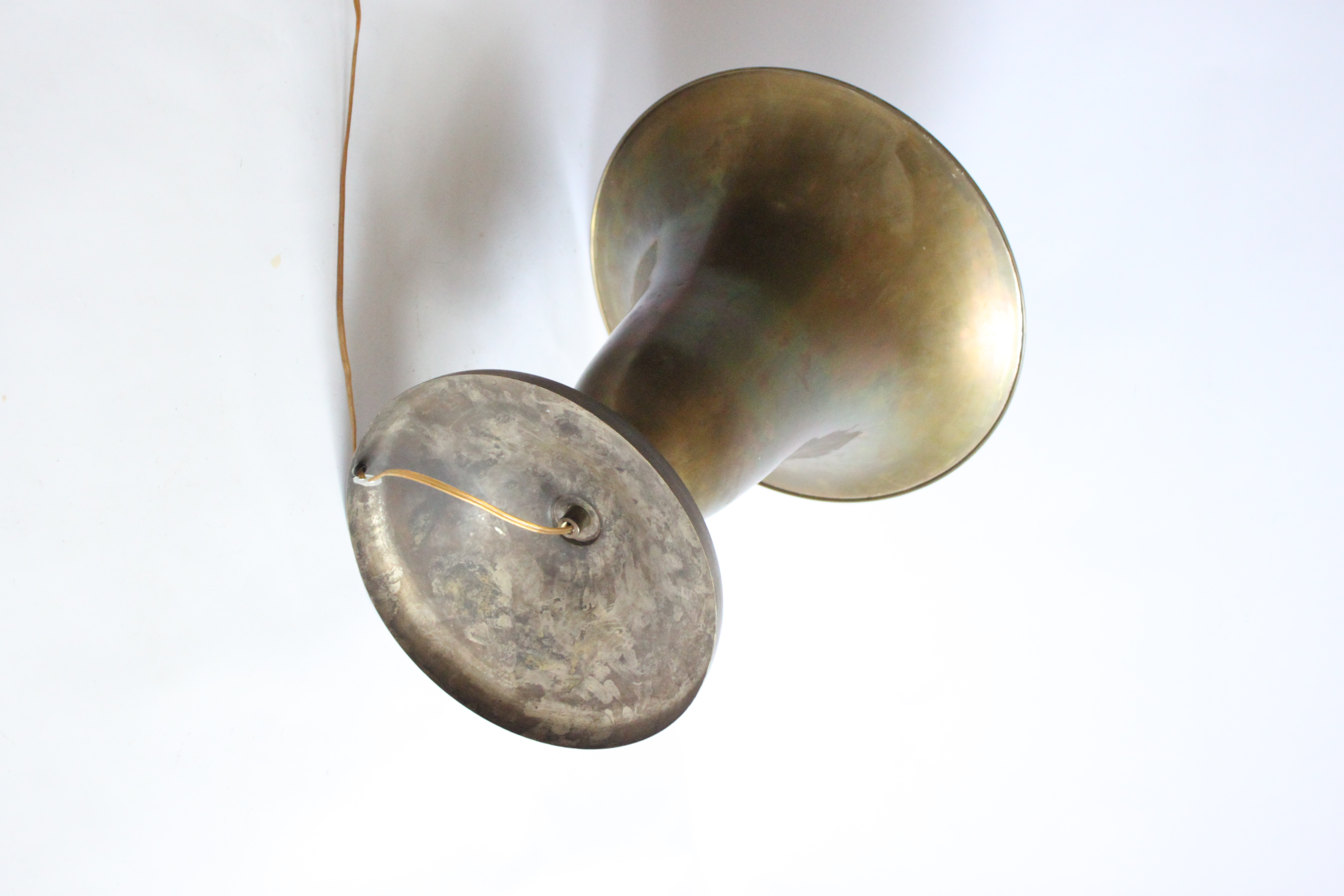 Large Brass Chalice Lamp, 1930s-1940s image 10