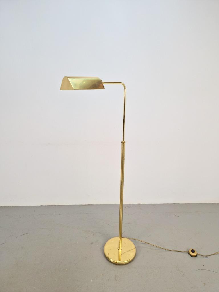 Regency Vloerlamp Messing Verstelbaar Leeslamp Italy ’70 image 4