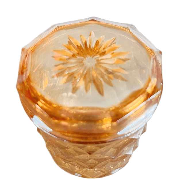 Artdeco Carnival Kristal Sieradendoos Iriserend Oranje 1930’s image 4