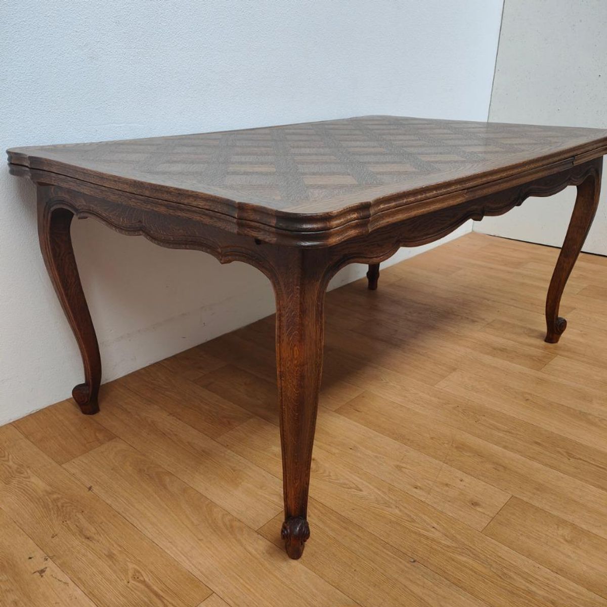 Vintage Antieke Houten Eettafel Eetkamertafel Tafel Uitschuifbaar 701 image 5