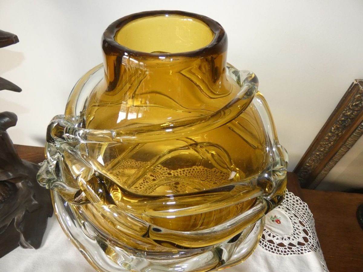 Venetian Modern Glass Grote Vaas. image 5