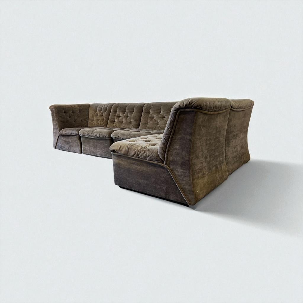 Vintage 5 Delige Modulaire Salon / Zetel / Canapé image 3