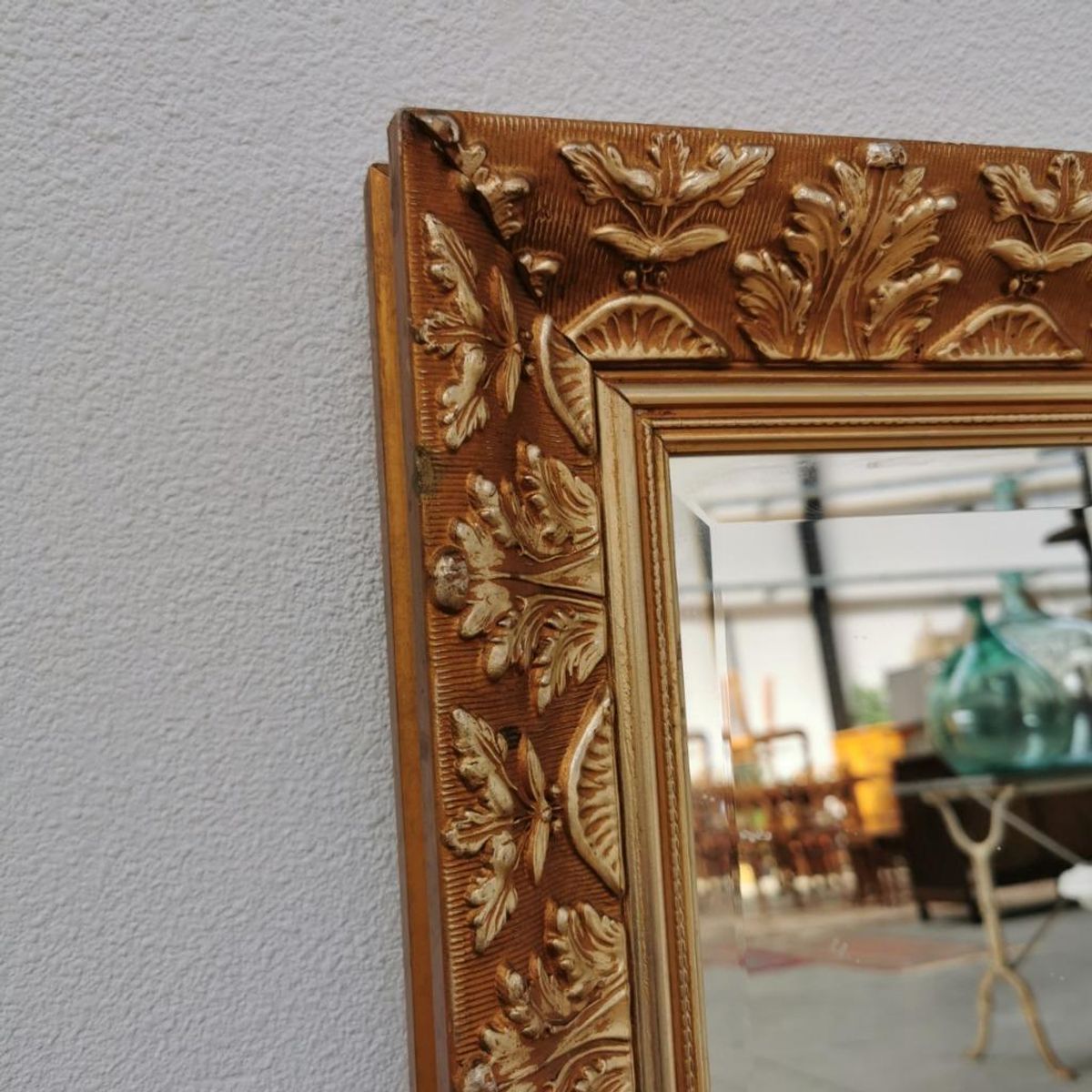 Grote Vintage Goudkleurige Hollywood Chic Schouwspiegel Spiegel Facet Geslepen image 18