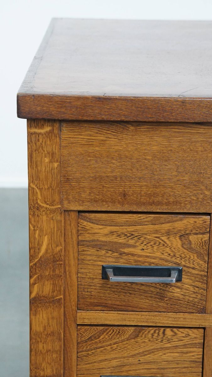 Uniek En Antiek Eikenhouten Art Deco Bureau Uit Begin 20e Eeuw In Amsterdamse School Stijl image 9