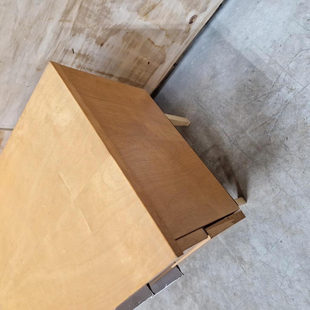 Vintage Dressoir Kastje Retro Dressoirtje Berken Fineer image 6