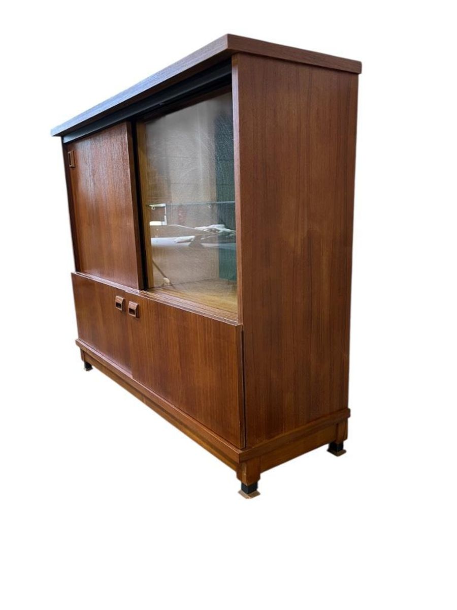 Vintage Barkast / Vitrinekast / Kast Met Glazen Gedeelte image 9