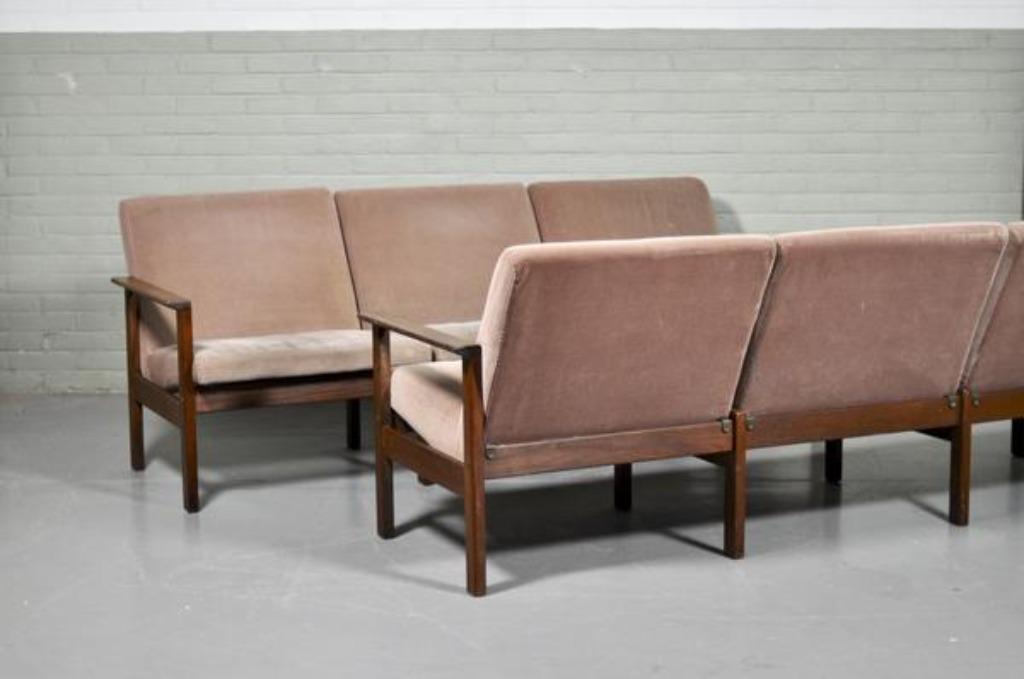Vintage Deens Bankstel Set / Hoekbank image 9