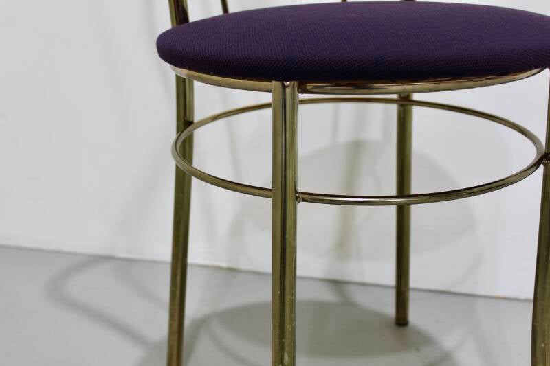 Vintage Hollywood Regency Stoel - Messing, Jaren '70 image 4