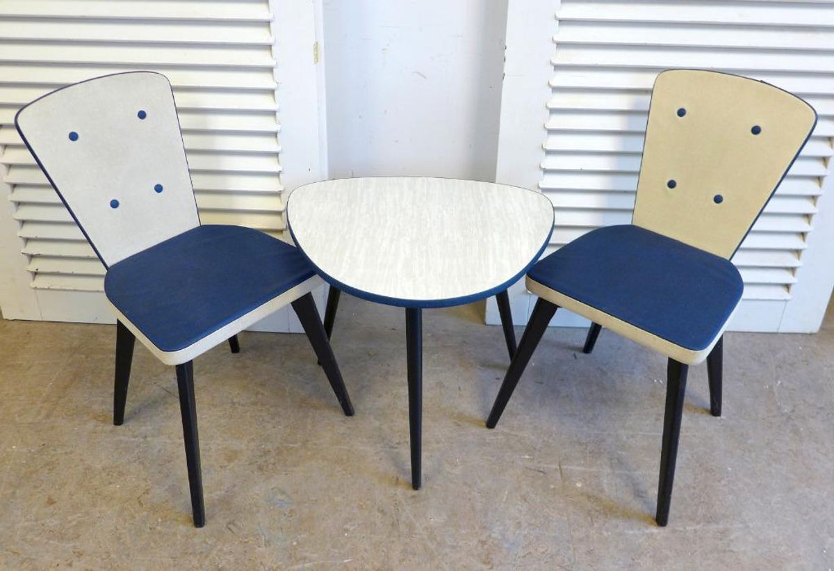 Mooie Retro Vintage Slaapkamer Set : Bed Stoelen Tafel image 11