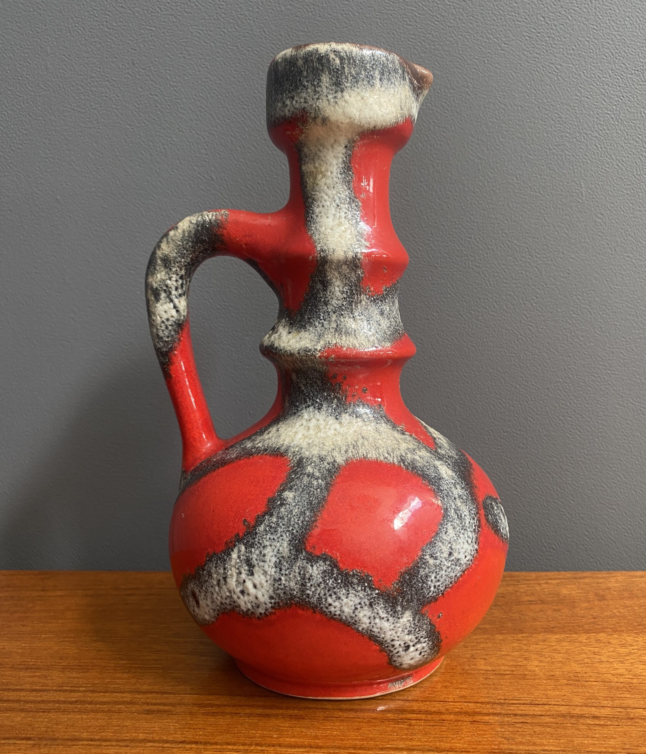 Red Fat Lava Vase By Jopeko Model 7201-21 image 4