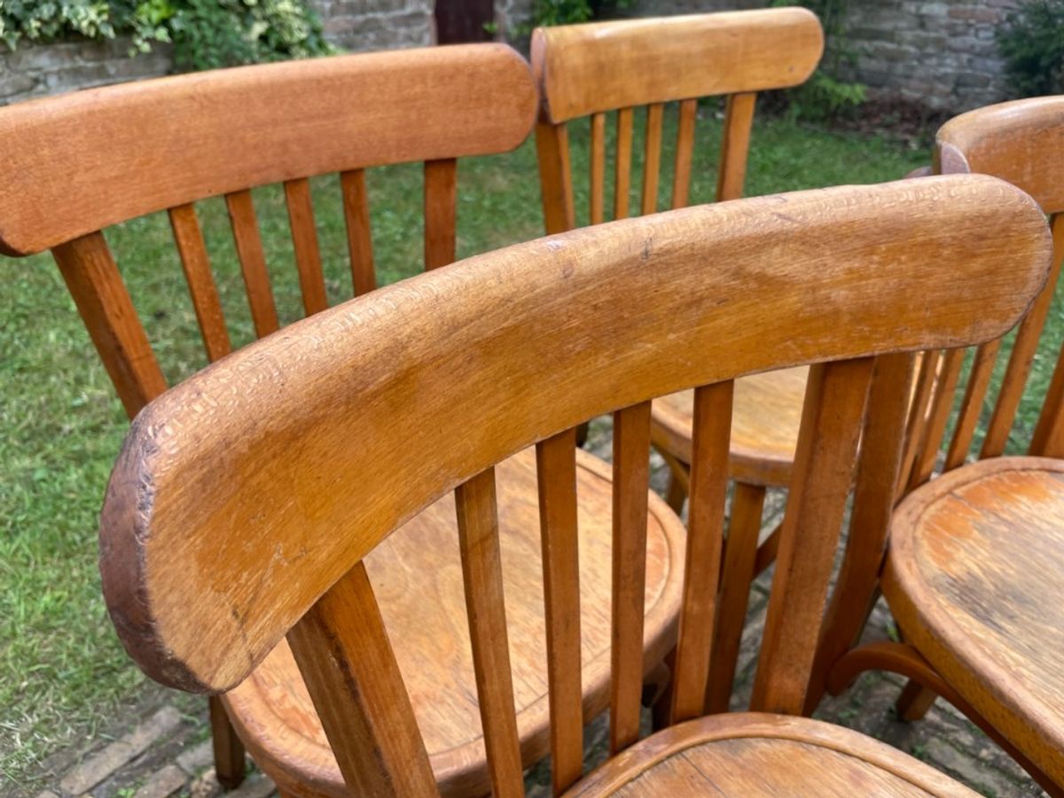 6 + 1 Baumann Bistrostoelen Keukenstoeln Café Stoelen Frans image 9