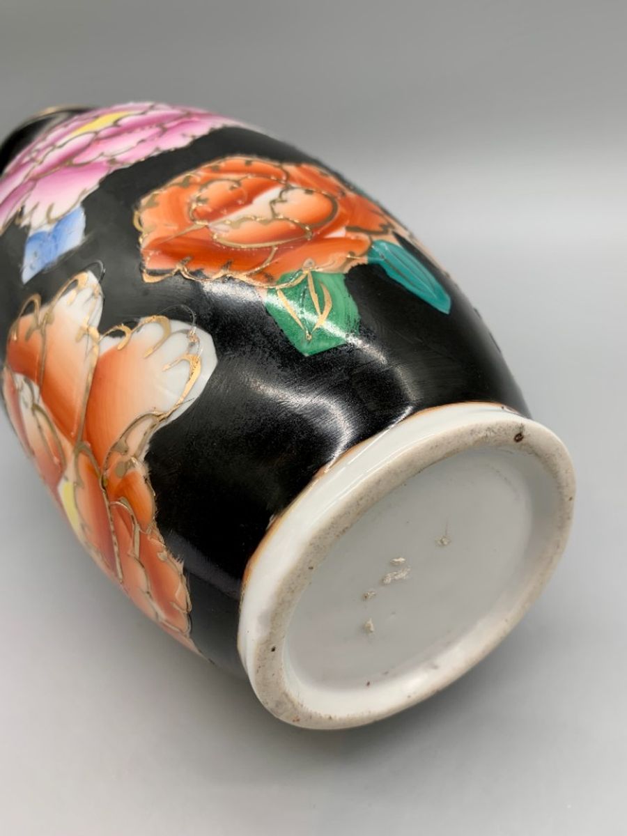 Vintage Familie Noir Floraal Vaas Porselein image 9