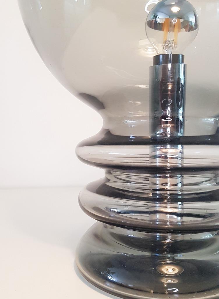 Vintage Bulb Moon Glazen Tafellamp Van Glashutte Limburg image 7