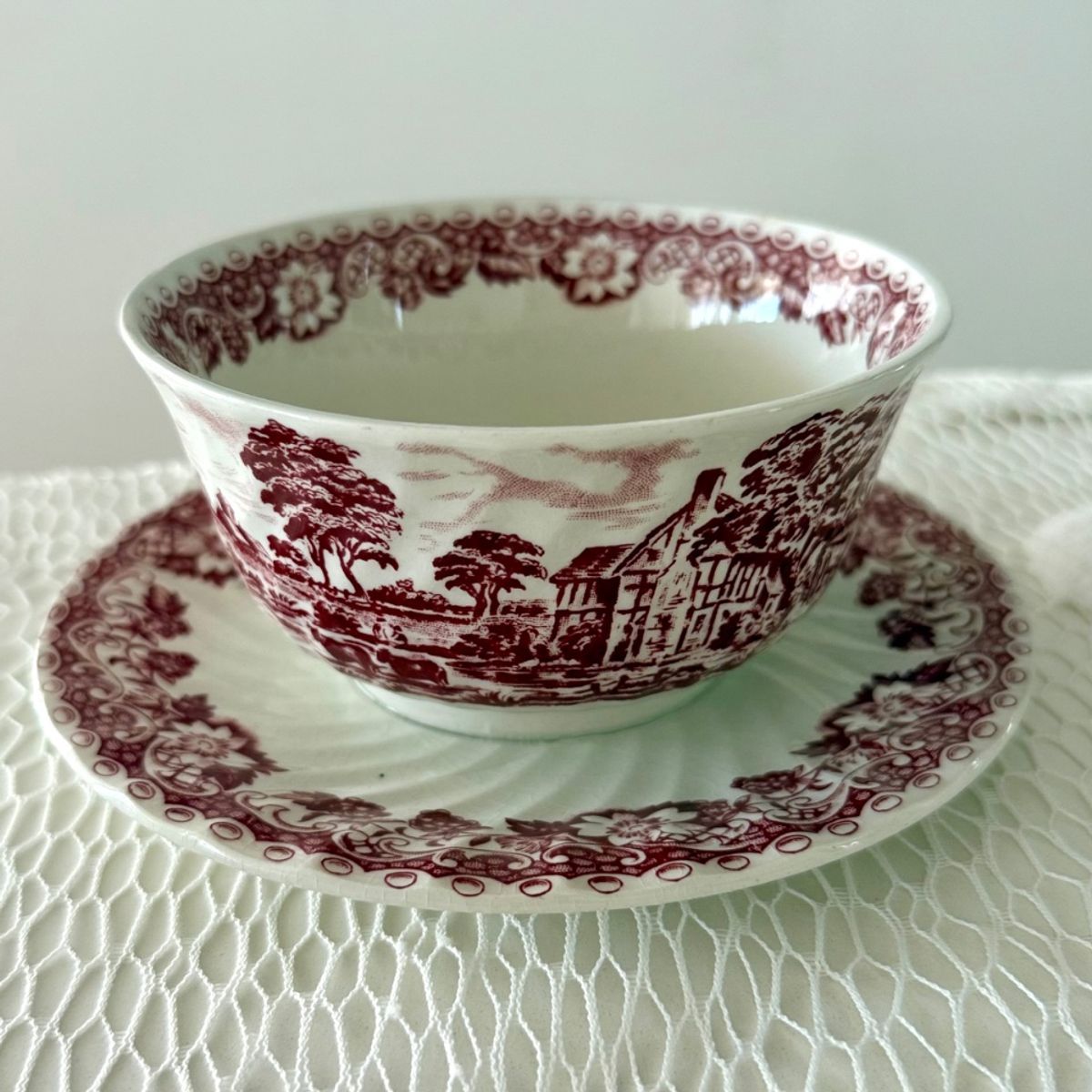 Prachtige Soepschaal Van Barratts Elizabethan Staffordshire Ware, Engels image 10