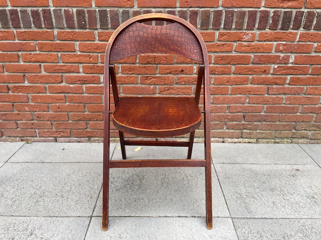 Thonet Cosmos B751 Klapstoel. Zeldzaam Krokodillenreliëf. image 2