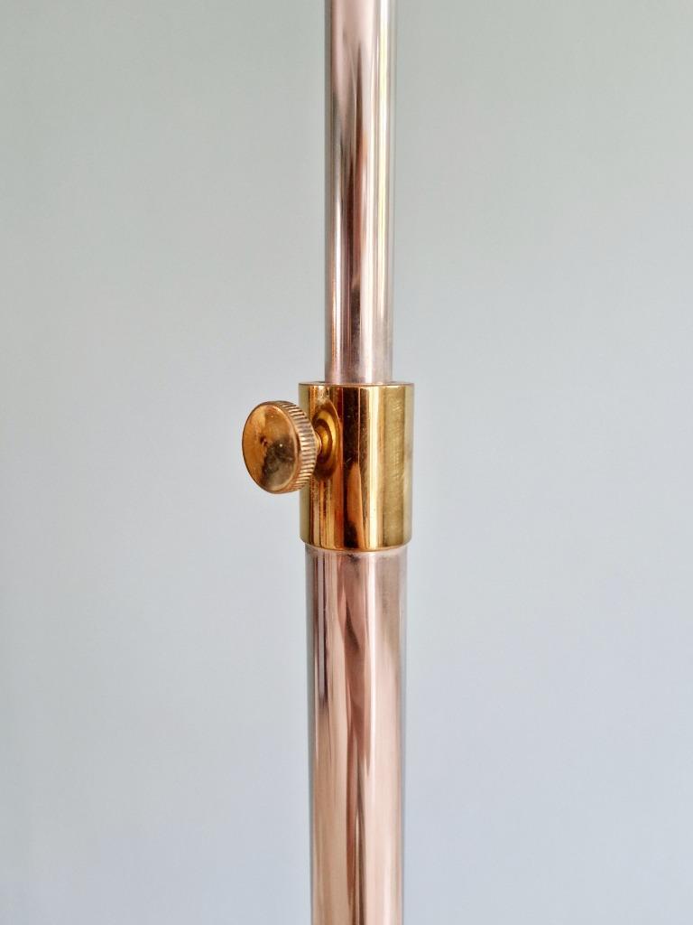 Lampe Sur Pied En Métal Chromé Et Laiton, 1970 image 8