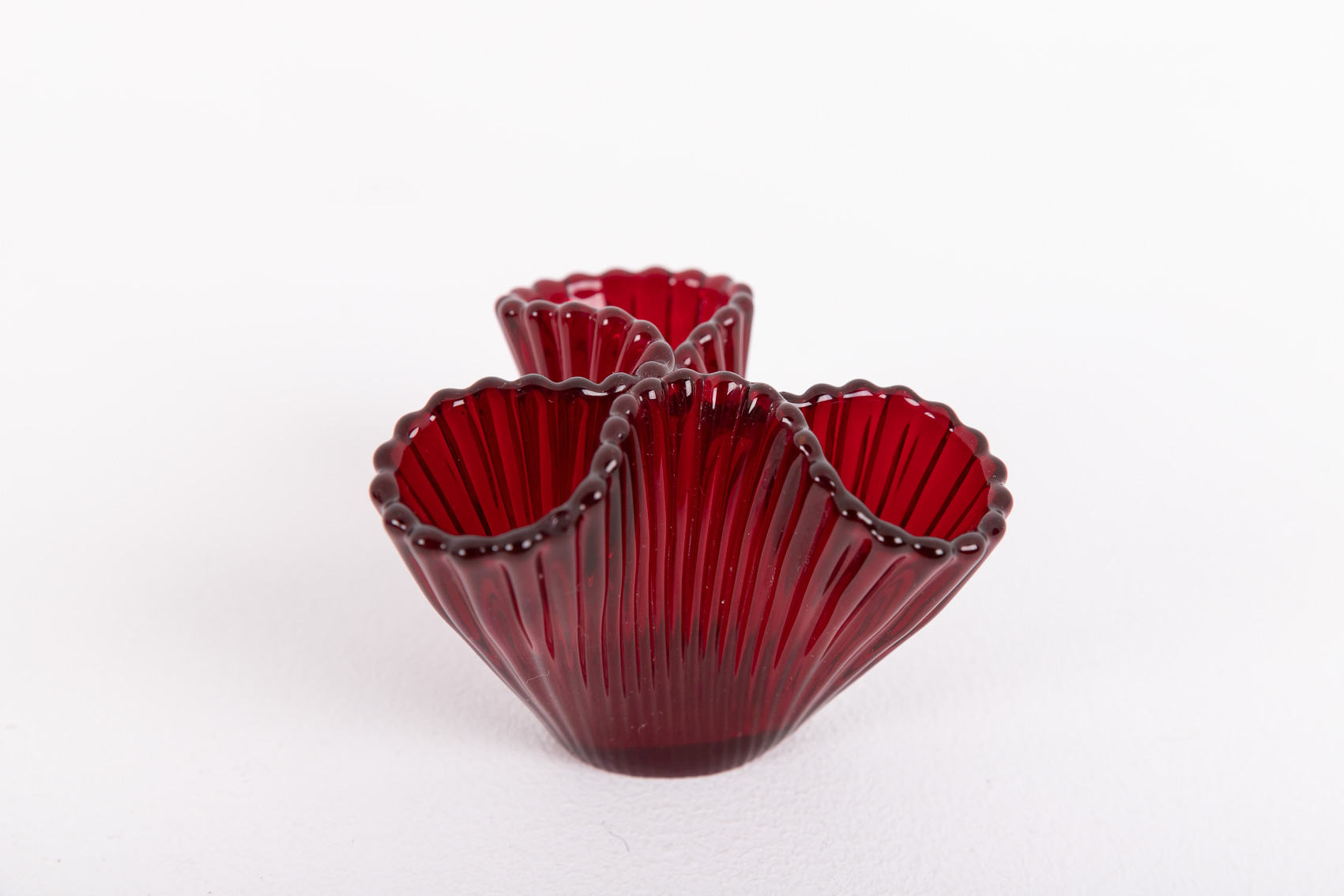 Pair Of Art Glass Vases ‘Reffla’ By Carl Arthur Percy For Gullaskruf, Sweden 1950’S image 5