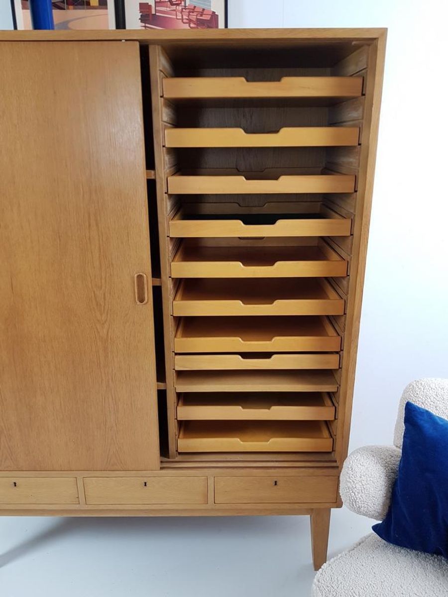 Vintage Deense Wandkast Eiken | Laden | Kast image 7