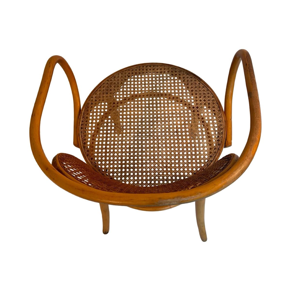 Ligna Drevounia (thonet) - No. 210 - Bentwood Chair With Wicker / Rattan Seating image 7