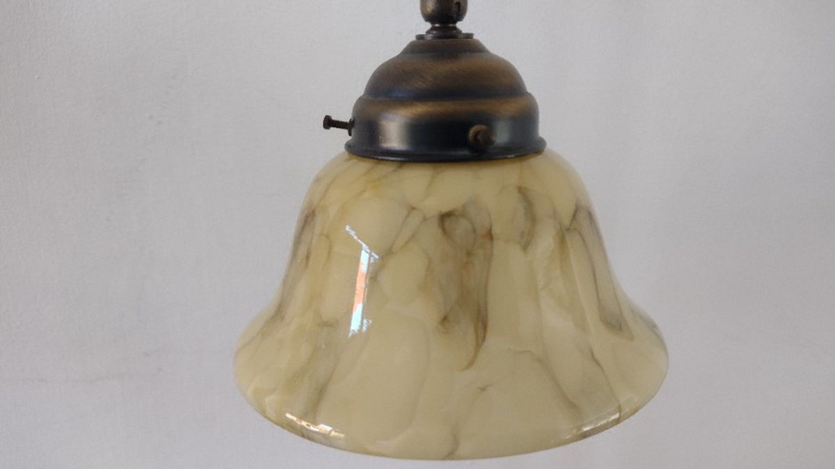 Vloerlamp Met Gemarmerde Glazen Kappen image 11