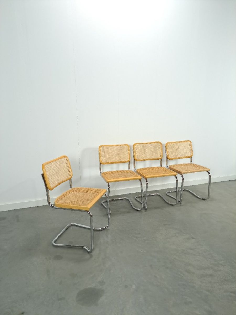 Italiaanse Webbing Set Stoelen Met Chromen Buisframe image 3
