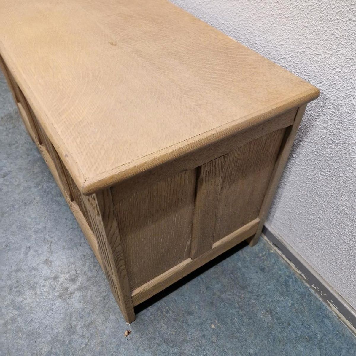 Antieke Dekenkist Gezandstraald Oude Kist Speelgoedkist image 4