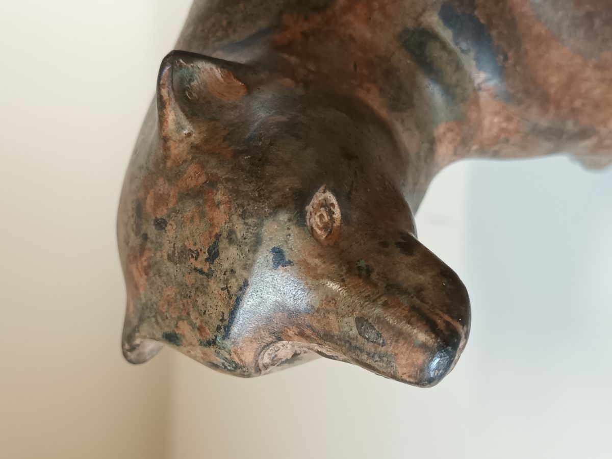 Bronzen Zittende Beer Pierre Chenet image 5