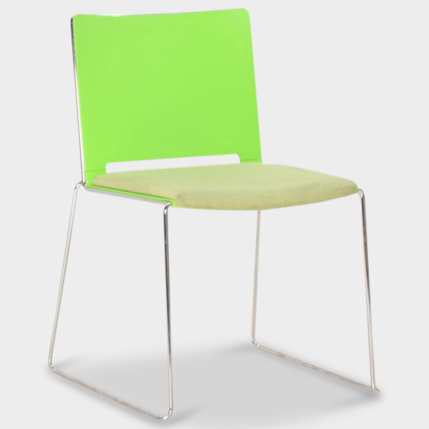 Kantinestoel Filo, Groen, Slede Frame image 2
