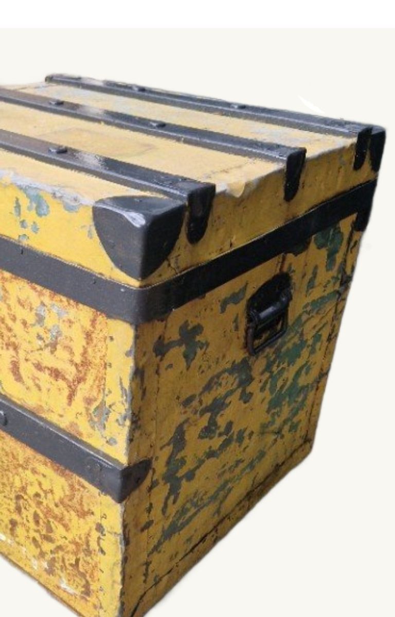 Fraaie Antieke Kist, Koffer, Hutkoffer Ideale Maat image 2