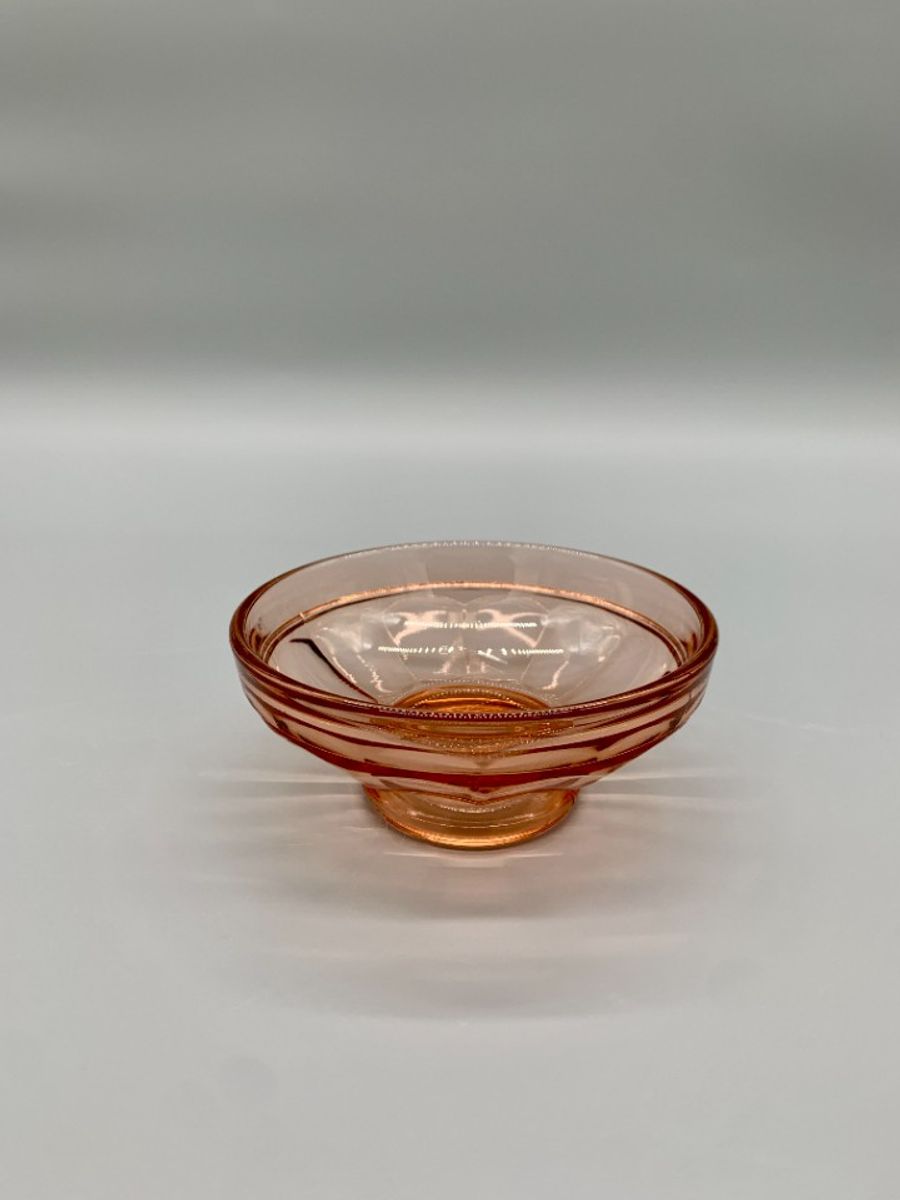 Art Deco Roze Persglas Schaaltje image 6