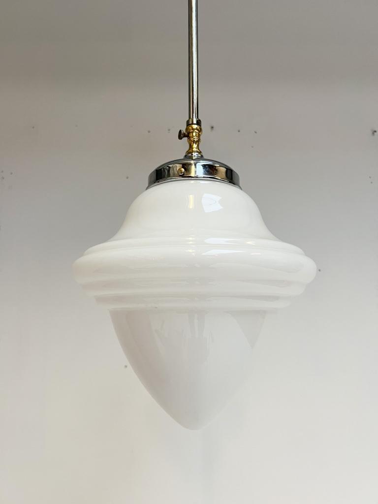 Opaalglazen Art Deco Plafondlamp Uit De 1960’s image 6