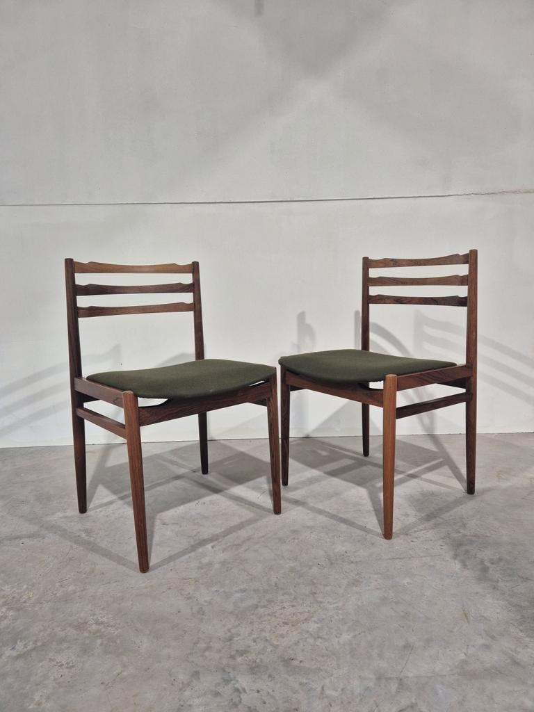 2 Vintage Pallisander Deens Design Eetkamer Stoelen image 2