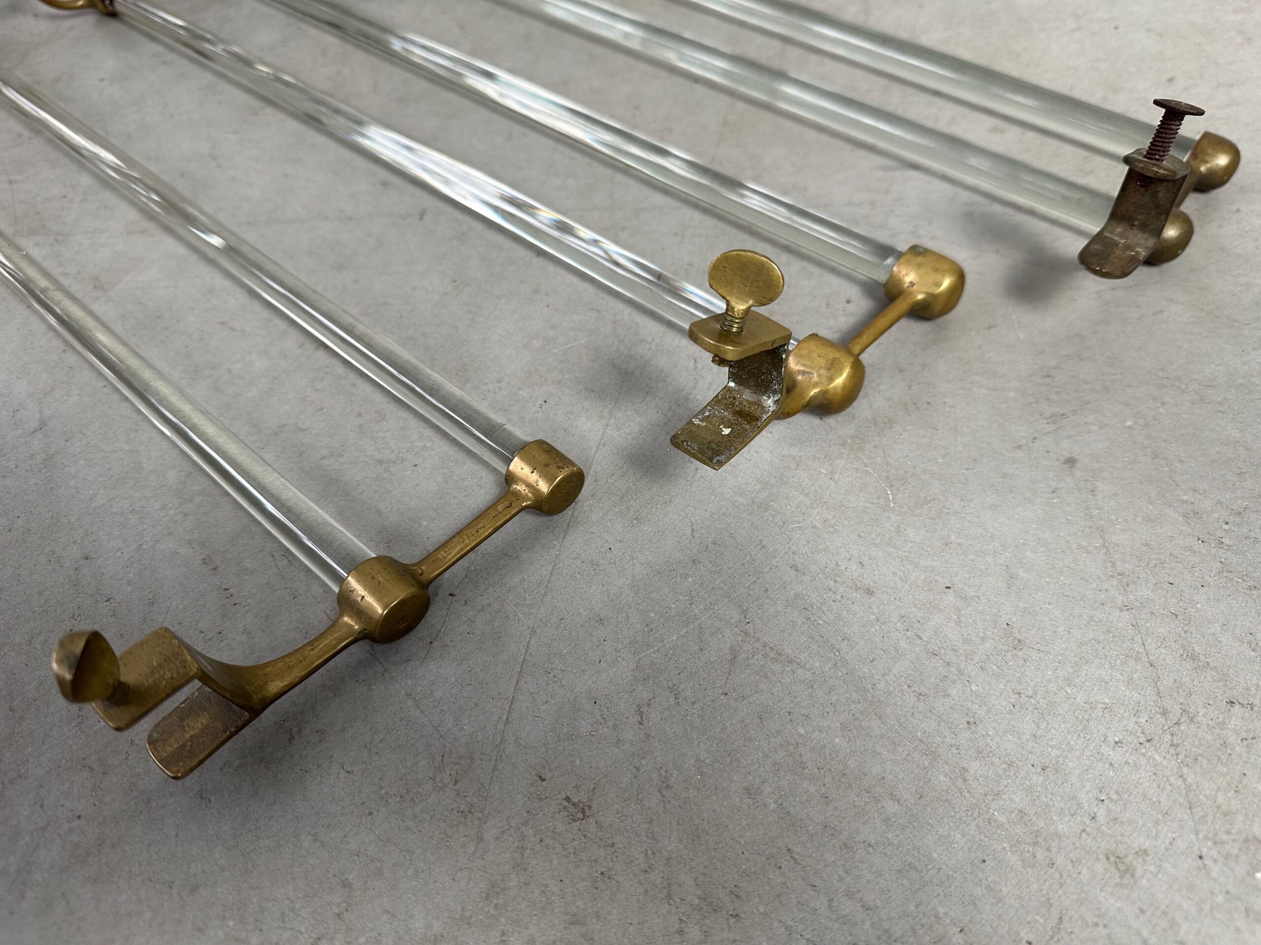 Art Deco Handdoekhouder – Glas En Messing image 6