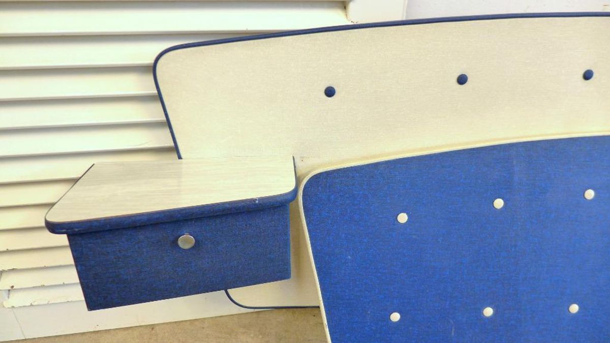 Mooie Retro Vintage Slaapkamer Set : Bed Stoelen Tafel image 6