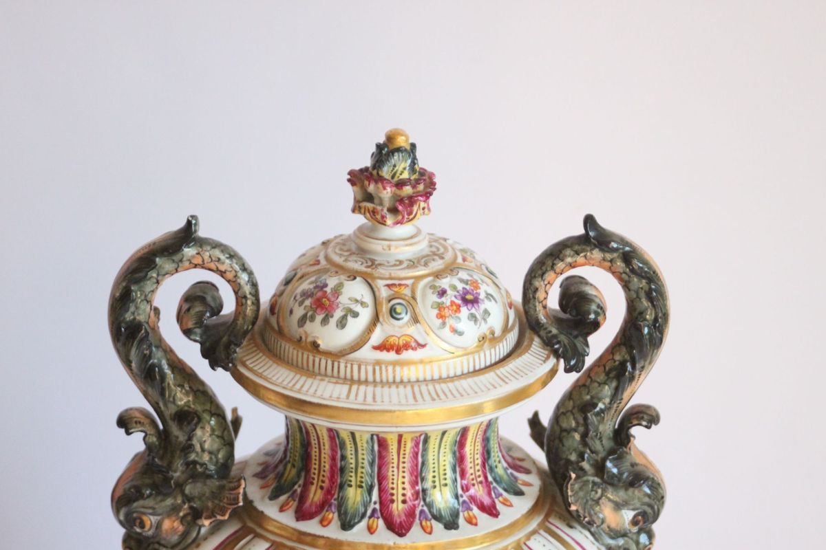 Capodimonte Vases, Late 19th, Set Of Two image 8
