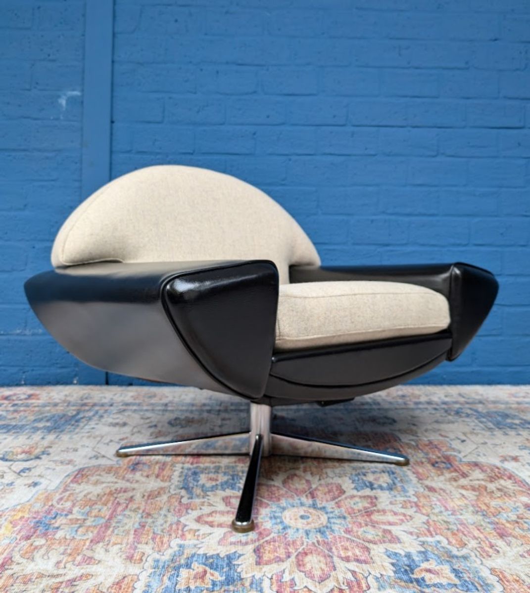 Vintage Deens Design Draaifauteuil, Johannes Andersen Midcentury Design image 12