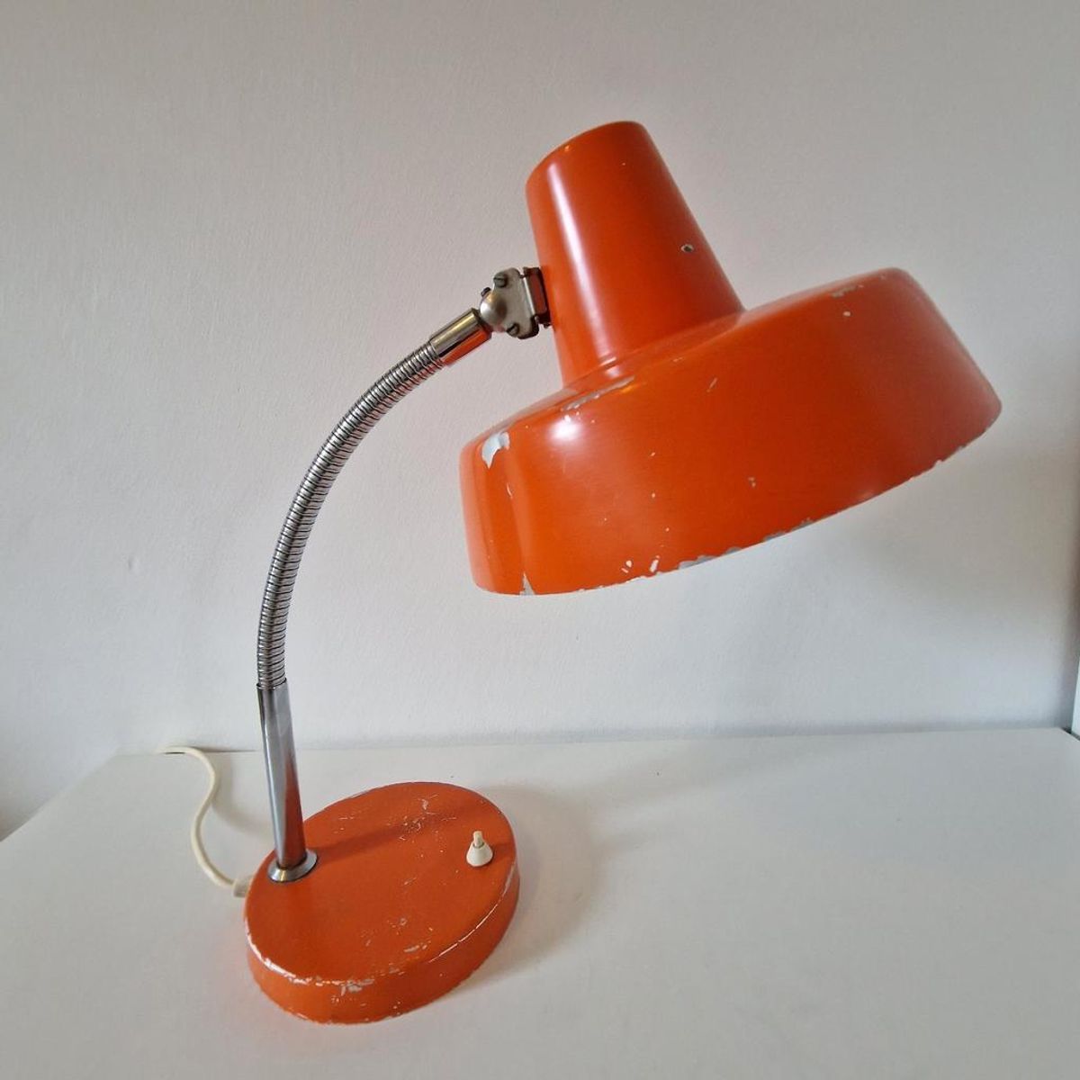 Vintage Bureaulamp Oranje Lamp Desklight Jaren 70 Retro Lamp image 7