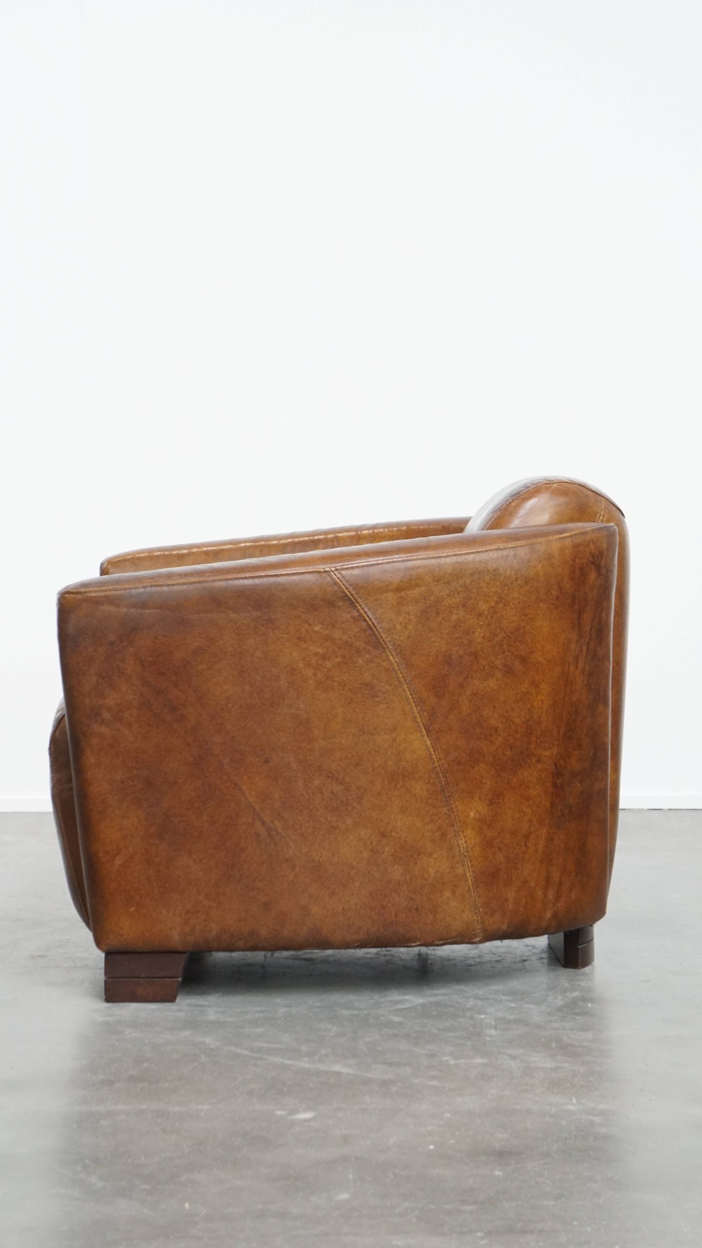 Comfortabele En Unieke Bruine Aviator Design Fauteuil Gemaakt Van Rundleer image 6
