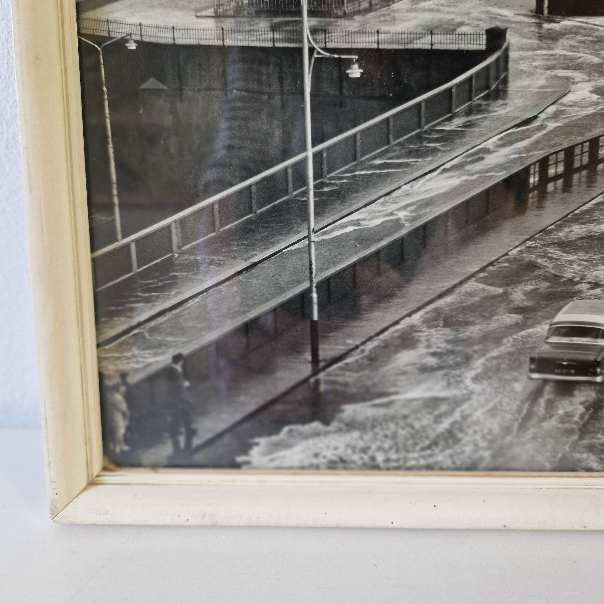 Vintage Foto In Lijst Vlissingen Kade Antieke Auto Zee Photo image 3