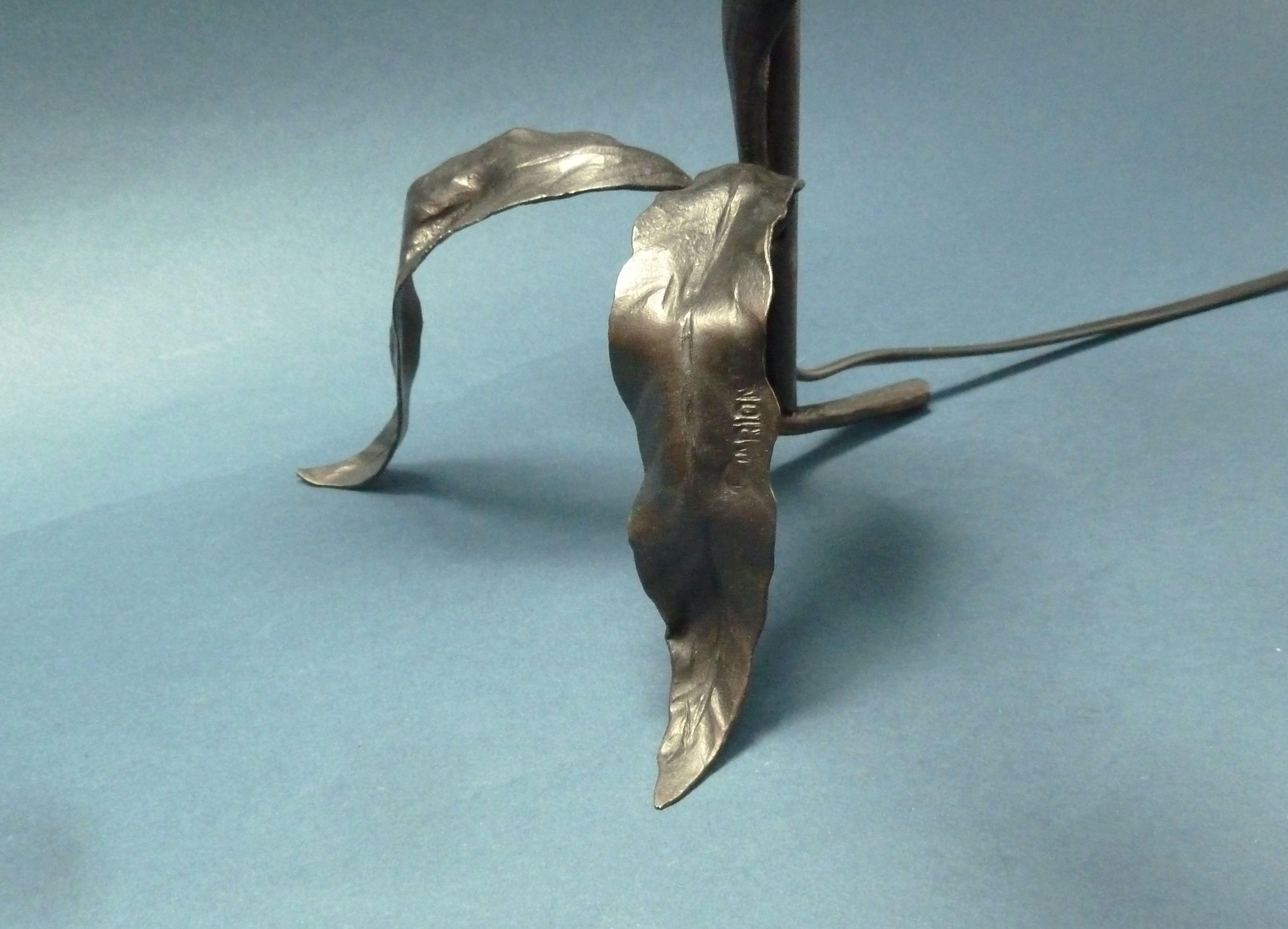 Art Deco Wrought Iron Lamp François Carion image 7