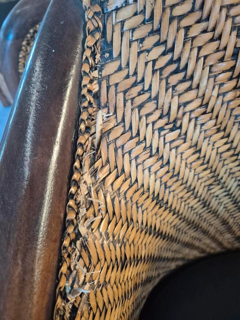 4 Art Deco Colonial Stijl Fauteuils Rotan image 13