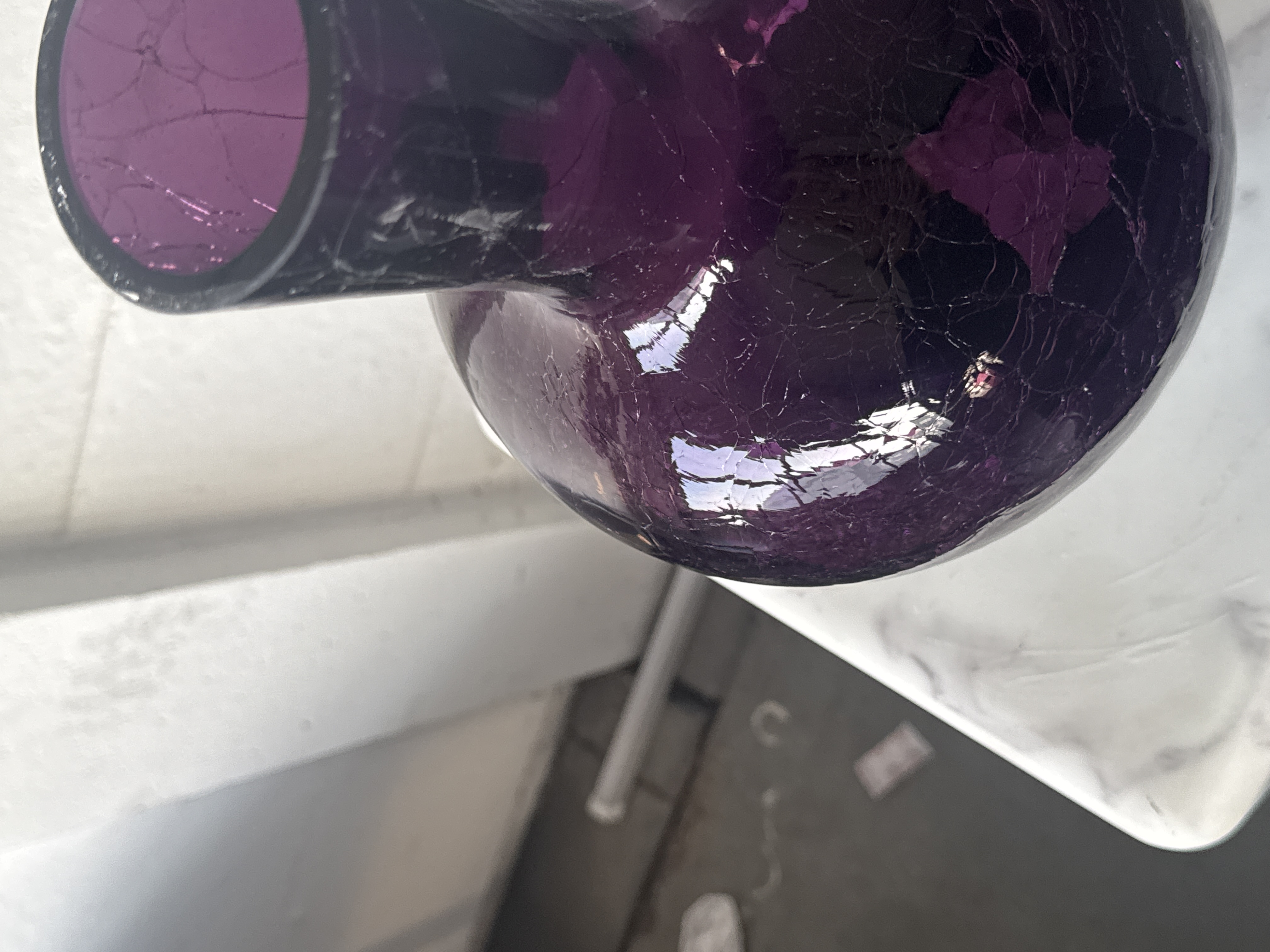 Polspotten | Gecraqueleerde Glazen Bolvaas S image 14