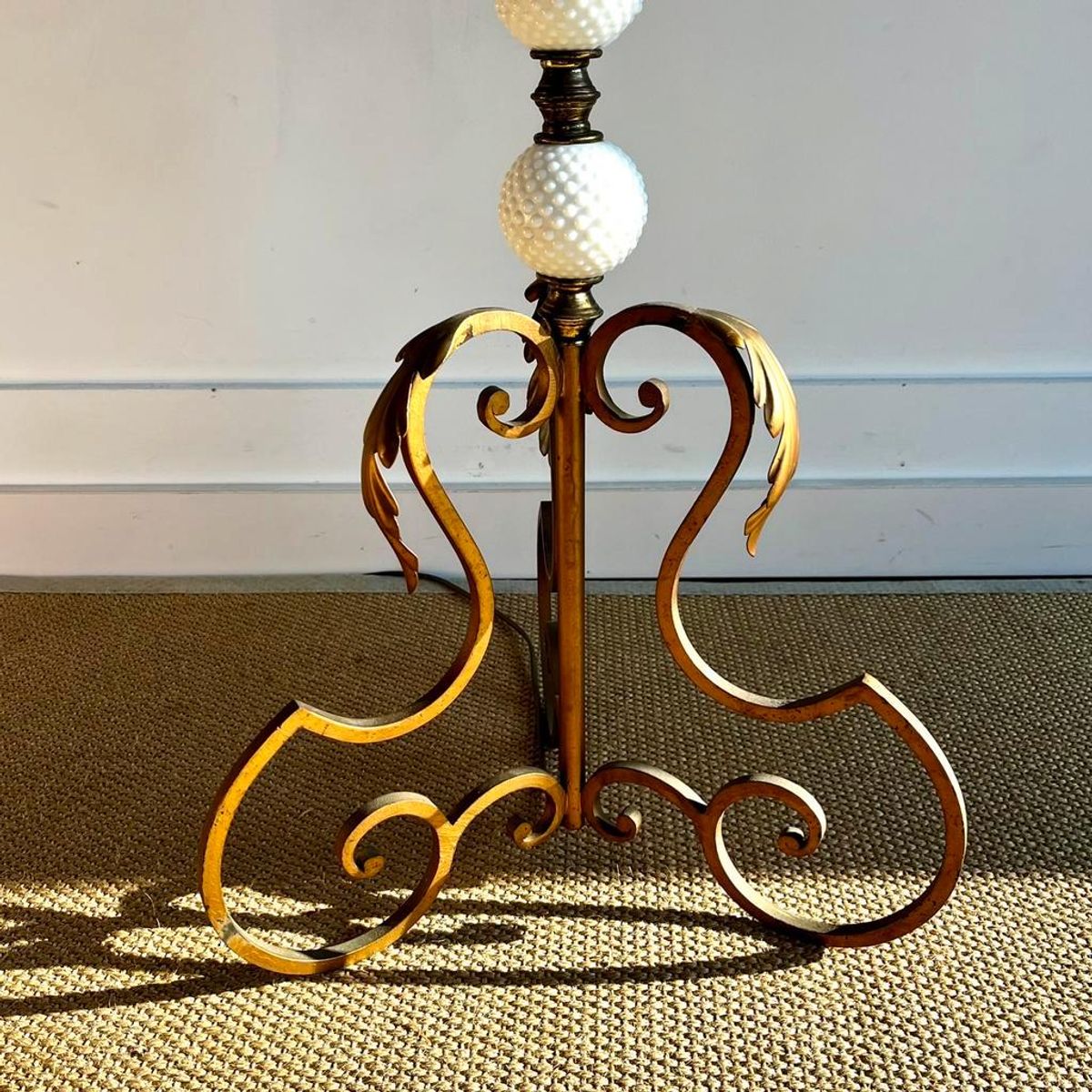Summer Sale Jaren 20 Art Nouveau Glazen Bollen Vloerlamp image 3