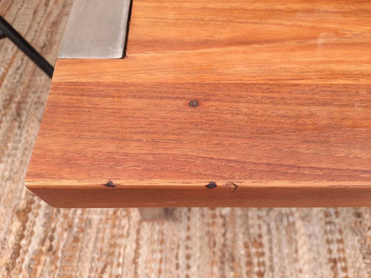Teakhouten Bijzettafel 60 X 60 Plantentafel Salontafel image 10