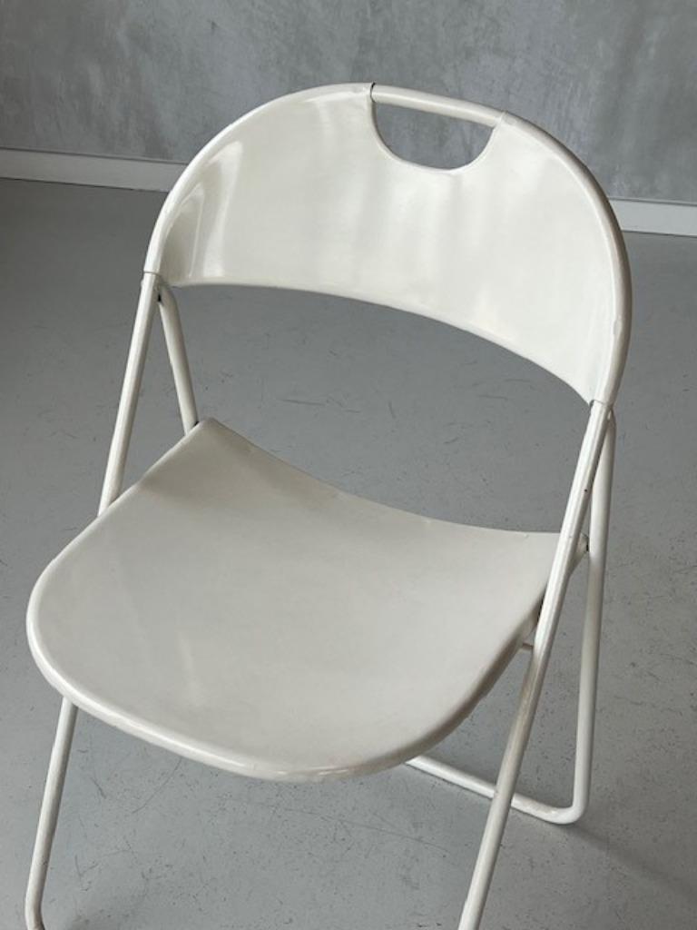 Kinno Klapstoelen 4X Niels Gammelgaard Jaren 80 Wit Prijs Ps image 3