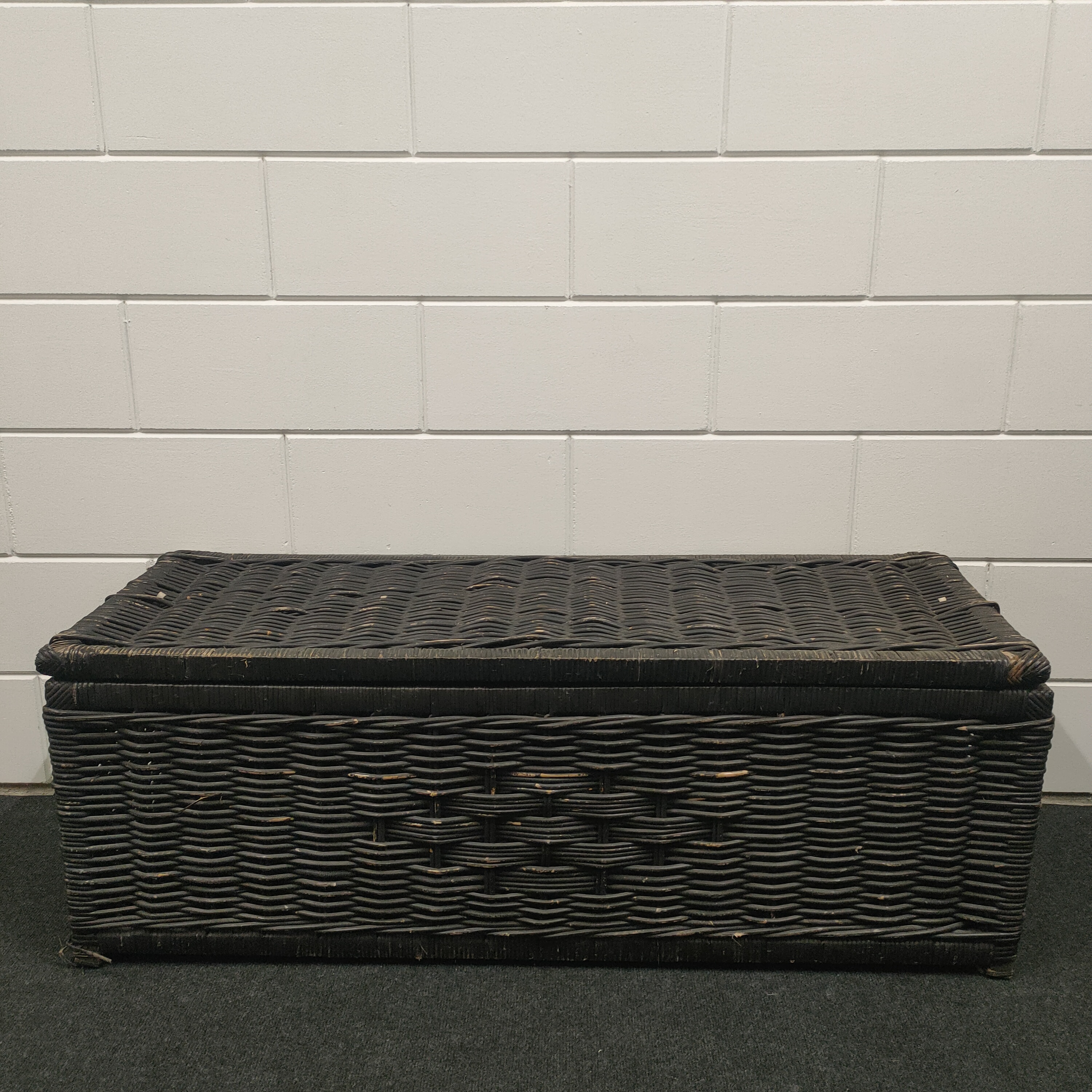Grote Rieten Rotan Opbergmand Met Deksel image 2