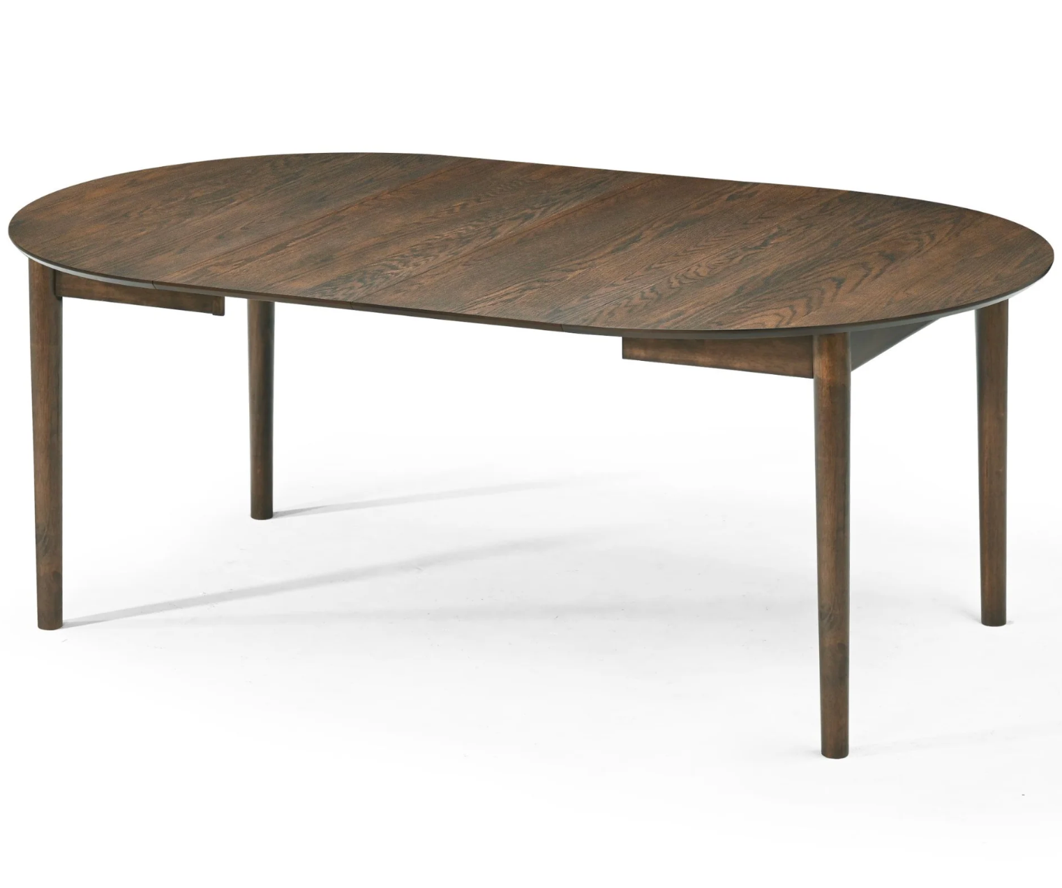 Maggie Round Dining Table In Smoked Oak Veneer With 120/160/200 Cm Extension - Includes 2 Extra Leaves. image 3