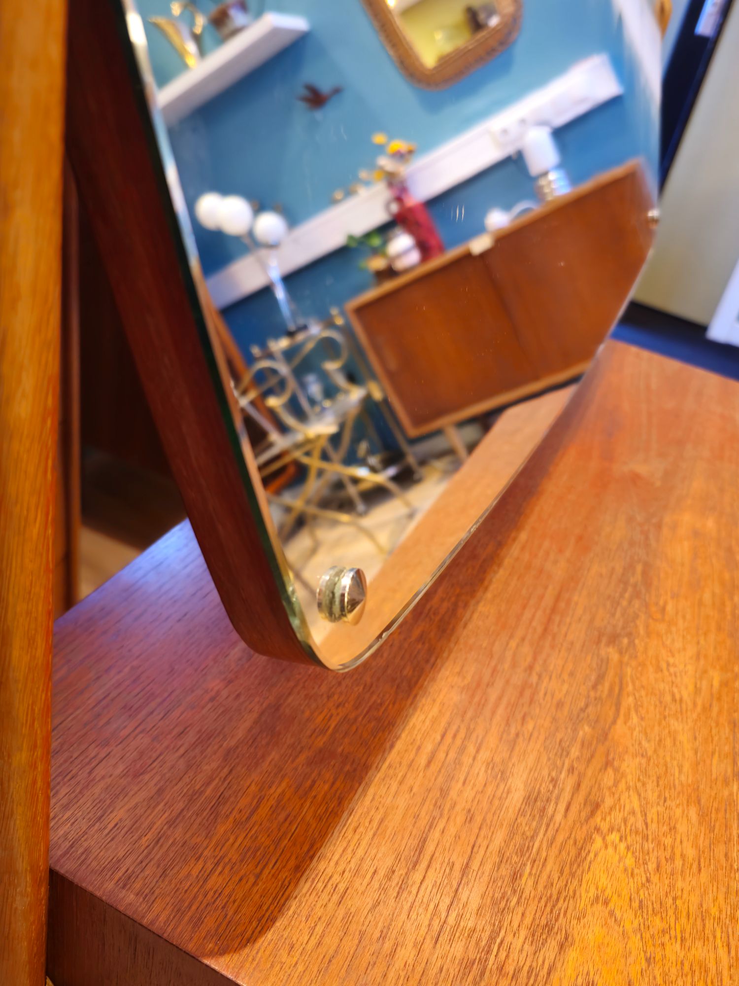 Vintage Deense Make-up Kaptafel Spiegel Make Up Opmaak Tafel image 9