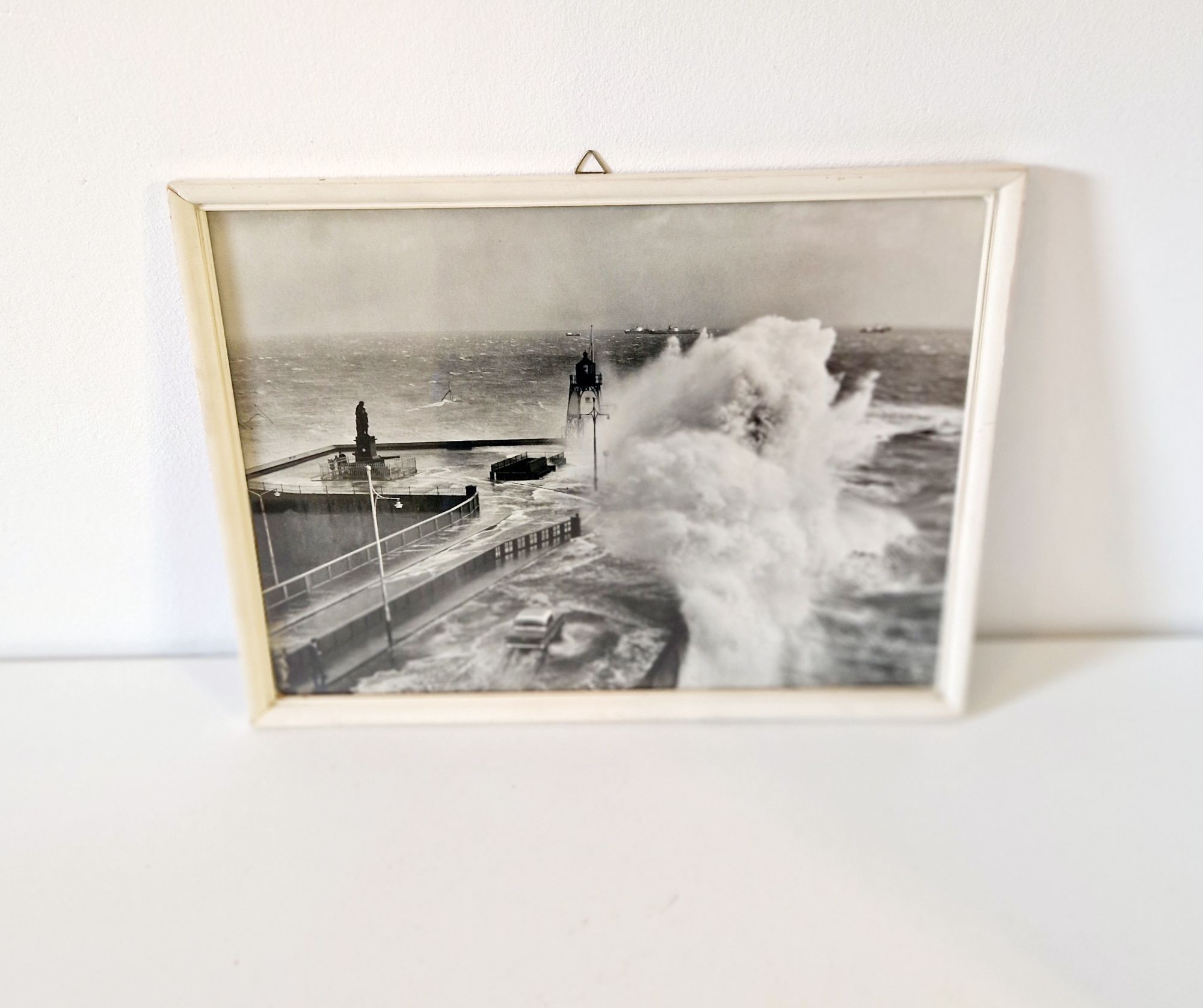 Vintage Foto In Lijst Vlissingen Kade Antieke Auto Zee Photo image 9
